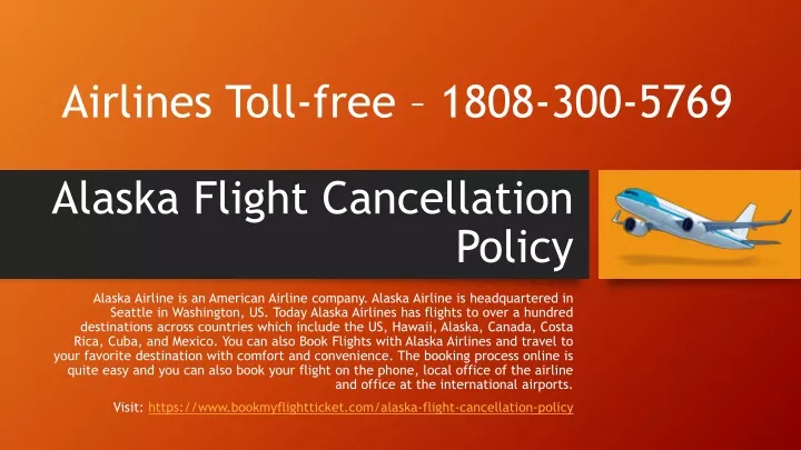 alaska flight cancellation policy