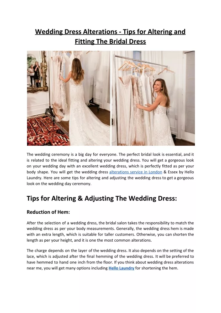 wedding dress alterations tips for altering