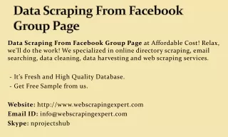 data scraping from facebook group page