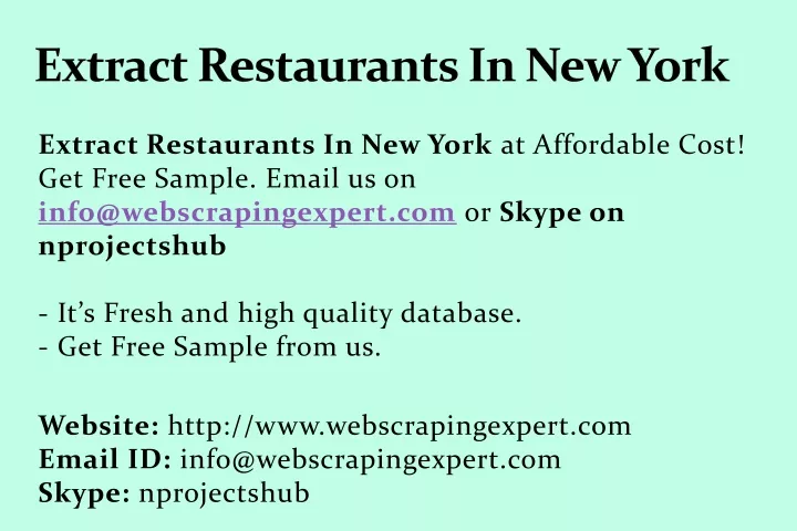 extract restaurants in new york