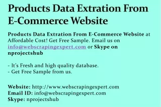products data extration from e commerce website
