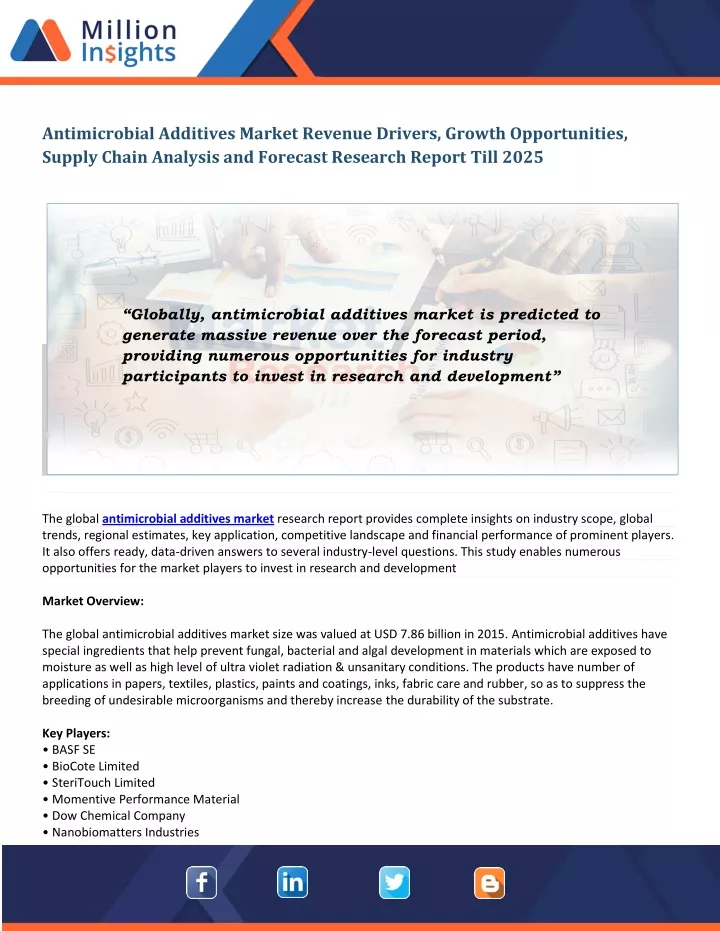antimicrobial additives market revenue drivers