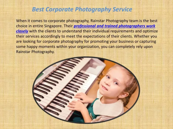 best corporate photography service