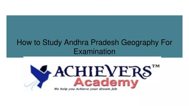 how to study andhra pradesh geography for examination