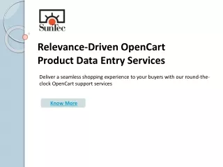 Relevance-Driven OpenCart Product Data Entry Services