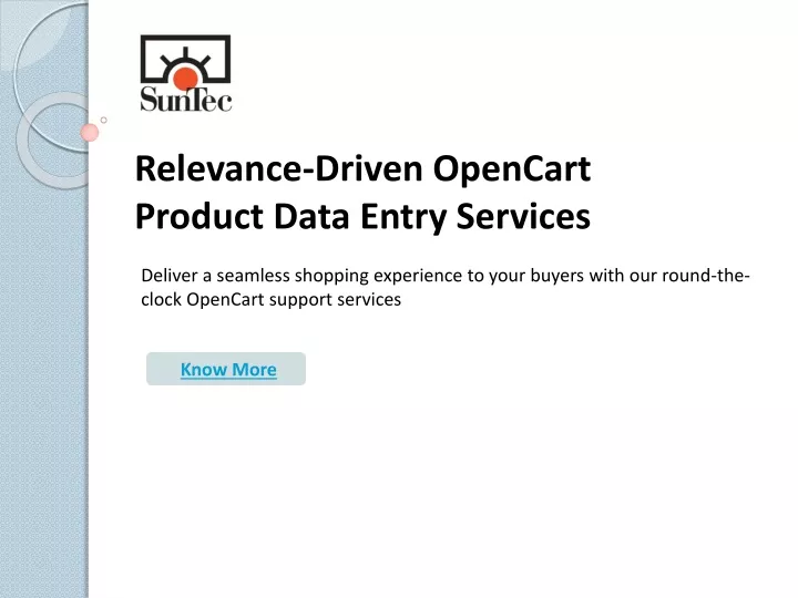 relevance driven opencart product data entry
