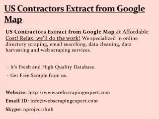 us contractors extract from google map