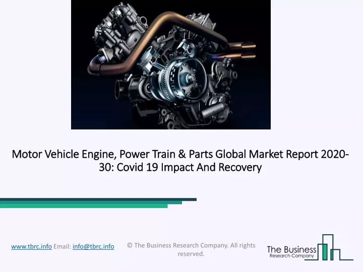 motor vehicle engine power train parts global market report 2020 30 covid 19 impact and recovery