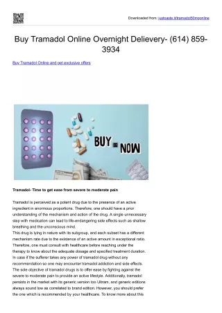 Buy Tramadol Online Overnight Delievery-(614) 859-3934