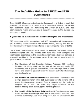 the definitive guide to b2b2c and b2b ecommerce