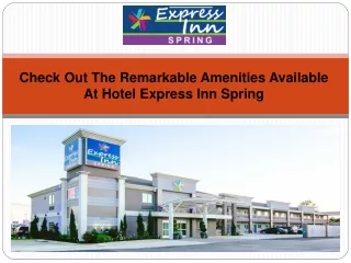 check out the remarkable amenities available