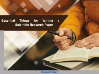 Essential Things for Writing a Scientific Research Paper