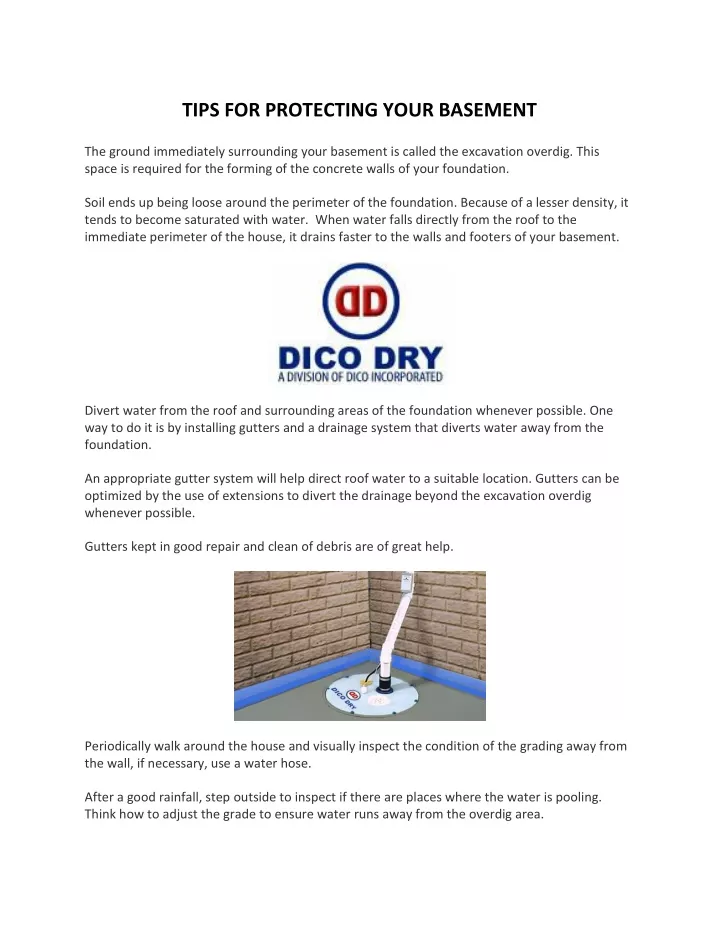 tips for protecting your basement
