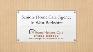 Trusted Live In Care Agency In West Berkshire