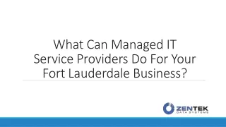 what can managed it service providers do for your fort lauderdale business