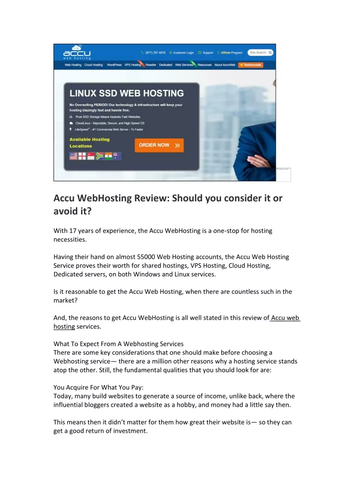 accu webhosting review should you consider