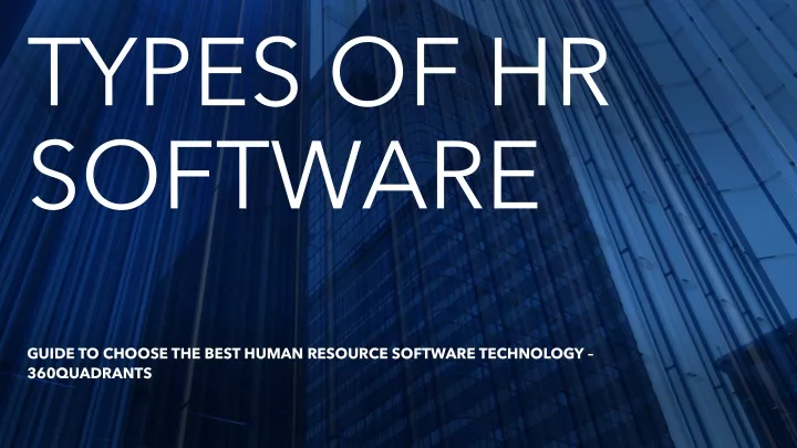 types of hr software