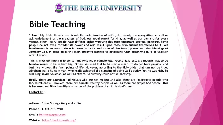 bible teaching