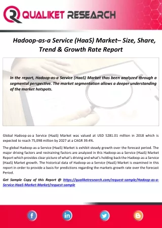 hadoop as a service haas market size share trend