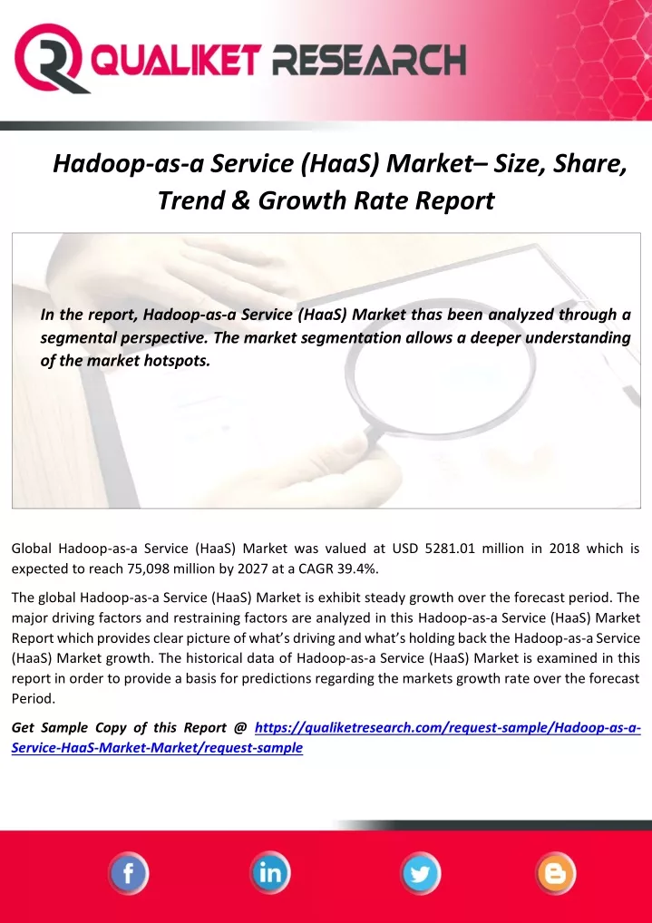 hadoop as a service haas market size share trend