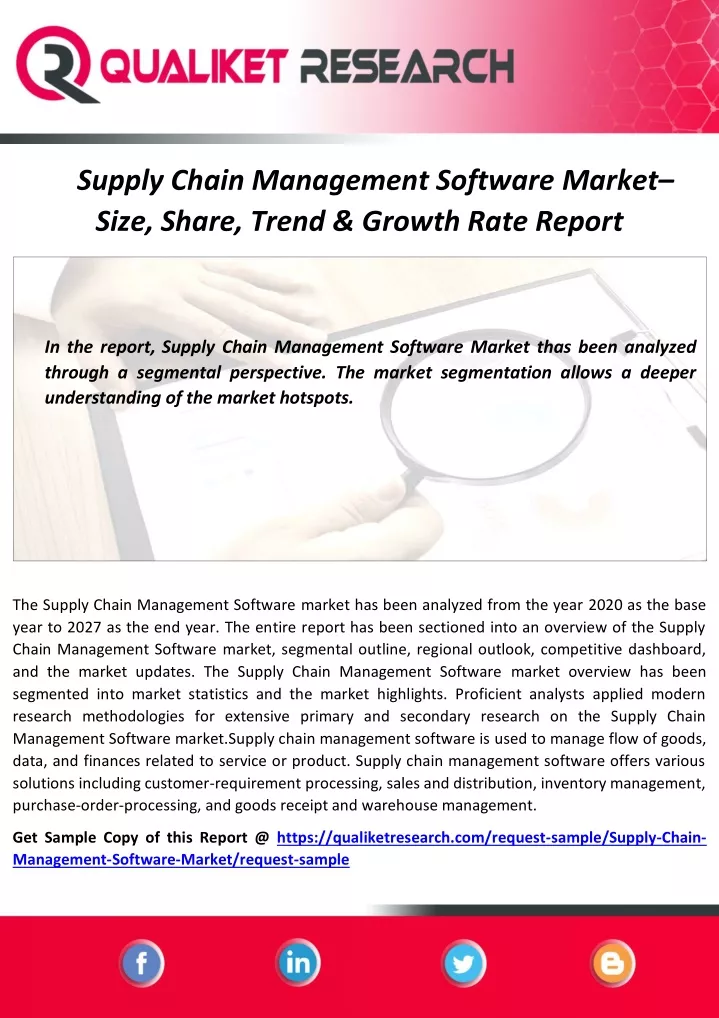 supply chain management software market size