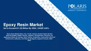 Epoxy Resin Market Size, Share, Overview - Industry Report, 2020-2026