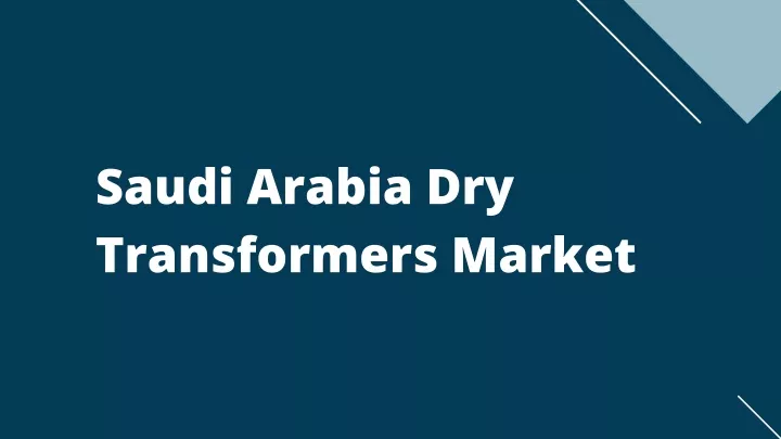 saudi arabia dry transformers market