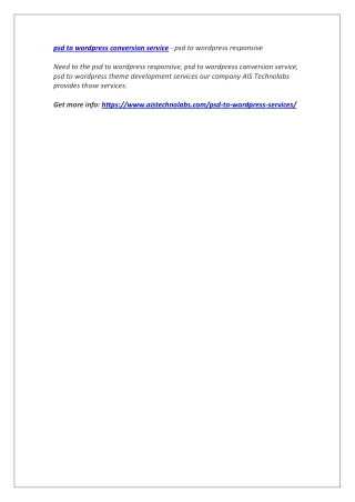 psd to wordpress conversion service