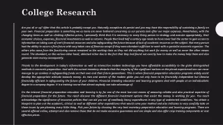 college research
