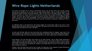 wire rope lights netherlands