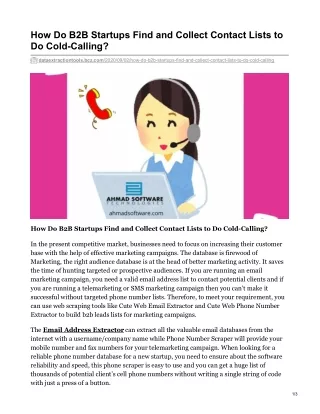 how do b2b startups find and collect contact