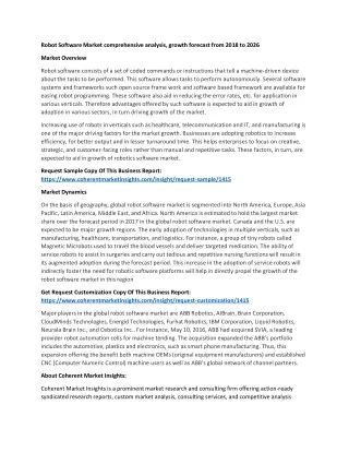 robot software market comprehensive analysis