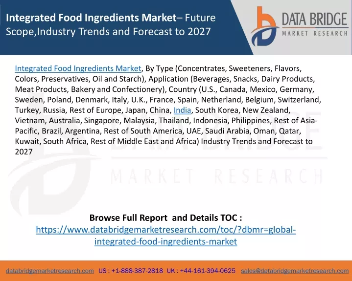 integrated food ingredients market future scope