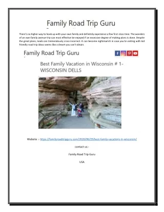 Family Vacations In Wisconsin | Familyroadtripguru.com