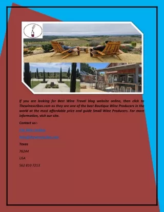 if you are looking for best wine travel blog