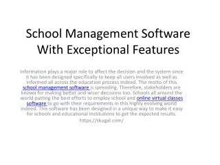 school management software with exceptional features