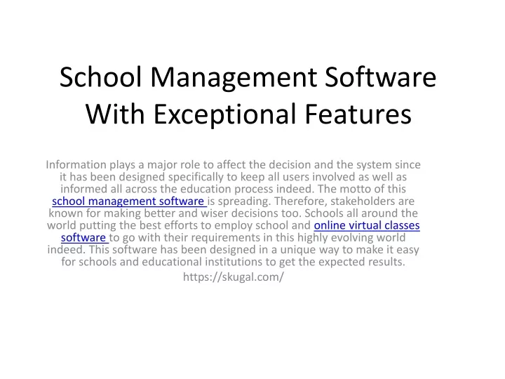 school management software with exceptional features