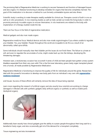 the promising field of regenerative medicine