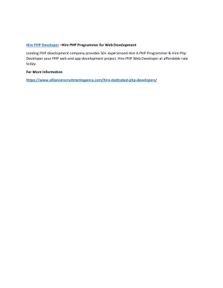 hire php developer hire php programmer