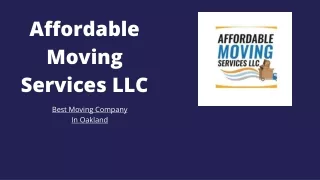 Best Moving Company in Oakland | Affordable Moving Services LLC