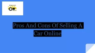 Pros And Cons Of Selling A Car Online