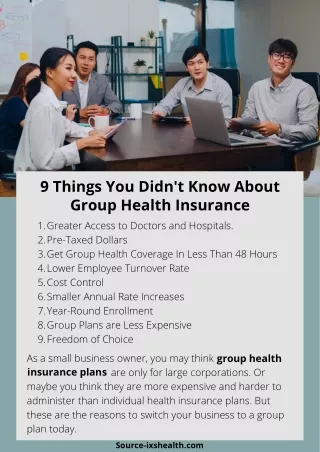 9 Things You Didn't Know About Group Health Insurance