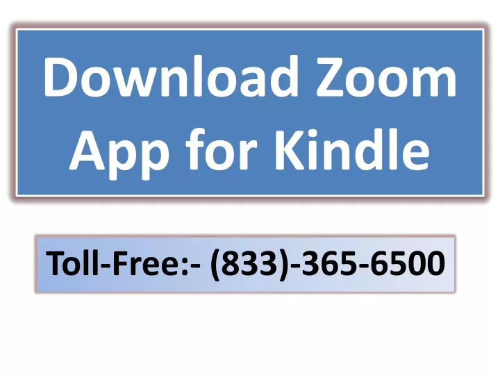 download zoom app for kindle