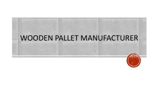 Wooden Pallet Manufacturer