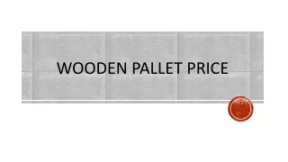 Wooden Pallet Price
