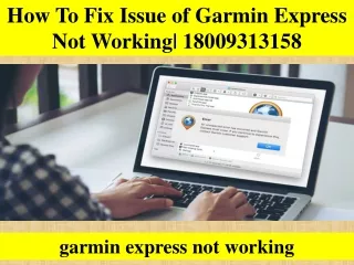 how to fix issue of garmin express not working