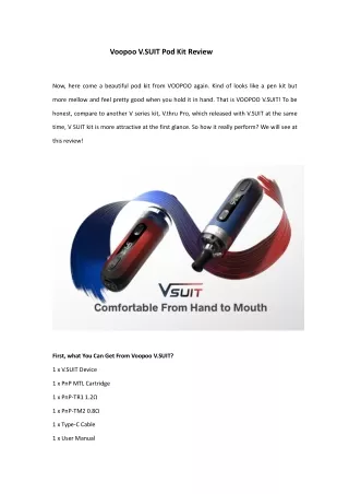 voopoo v suit pod kit review