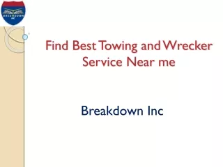 find best towing and wrecker service near me