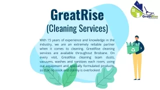 Bond Cleaning Services in Brisbane by GreatRise