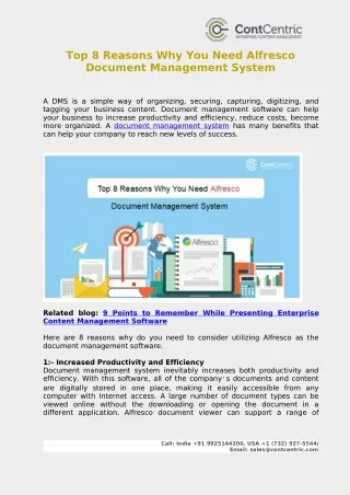top 8 reasons why you need alfresco document